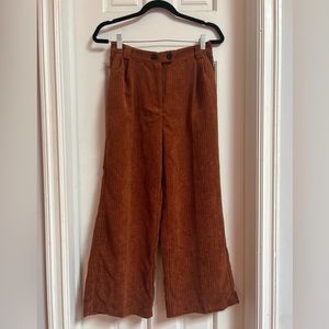 NEW Rust wide-leg corduroy ankle pants